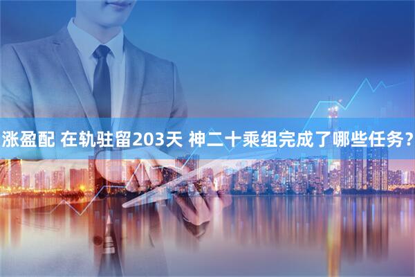 涨盈配 在轨驻留203天 神二十乘组完成了哪些任务？